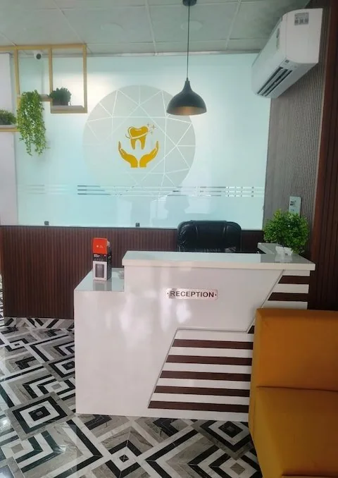 Reception area at Imperial Dental, Mayur Vihar